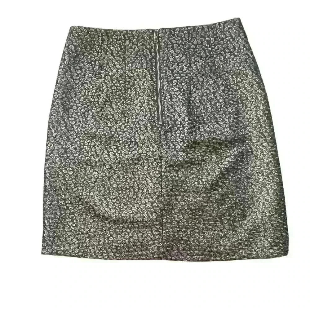 Loft Black and Silver Sparkles Mini Skirt. Size 0P